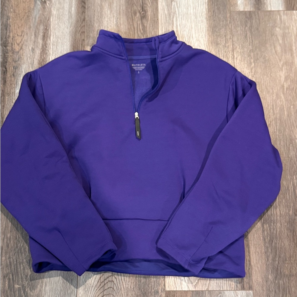 Athleta Purple Quarter-Zip Pullover